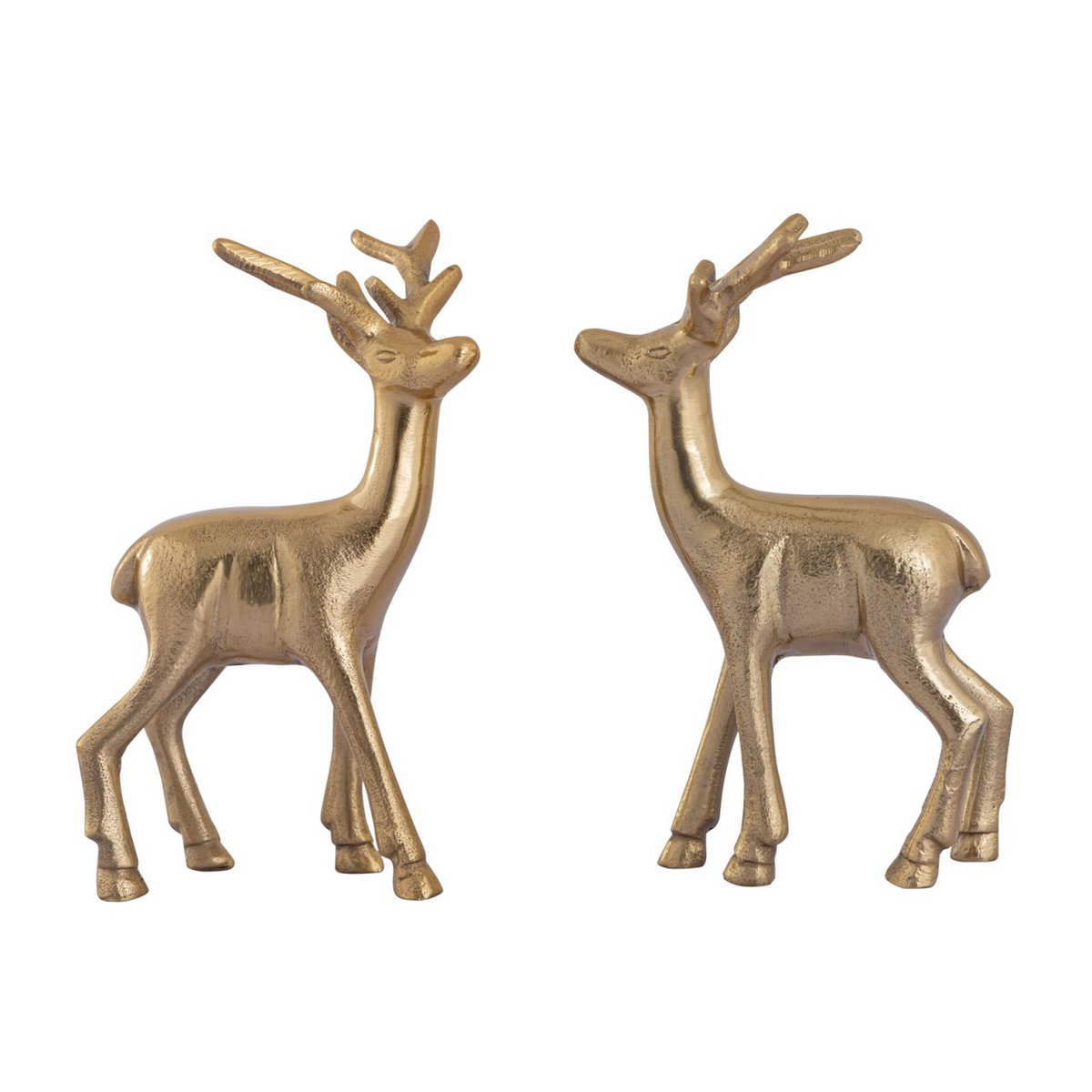 Decoratie Figuur herten VE 8x 2 stukken Tabel Decoratie Dierfiguur Silver o. Gold Metal Christmas Decoratie