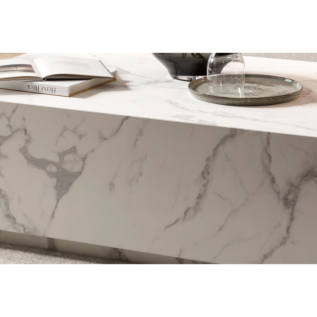 Salontafel wit, 120x75 cm