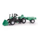 Dolu Traptractor Met Aanhanger &Amp; Voorlader &Amp; Claxon Groen/Zwart