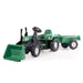 Dolu Traptractor Met Aanhanger &Amp; Voorlader &Amp; Claxon Groen/Zwart