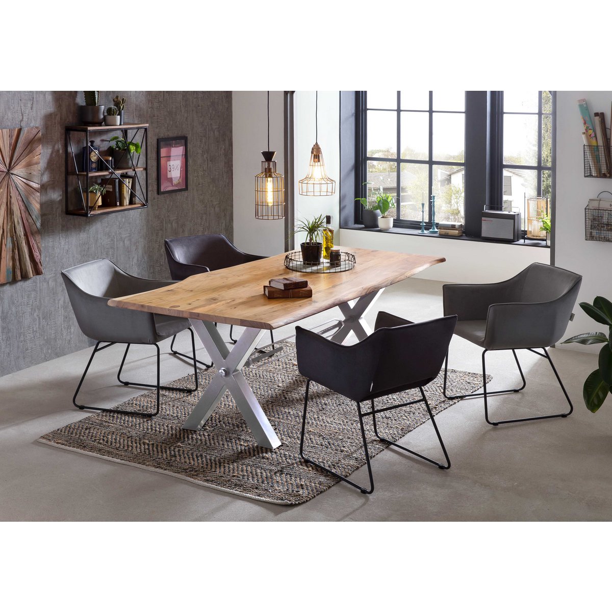 Tafel 180x90 cm, natuurlijk acaciahout