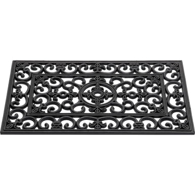 Hamat Rubberen Deurmat French Lilly 45X75 Cm Zwart