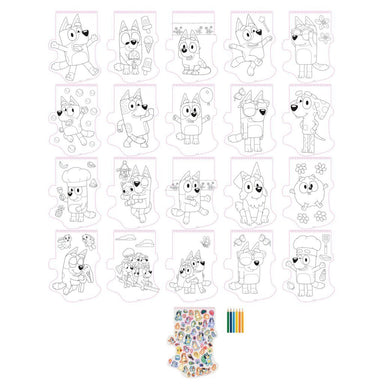 Bluey Kleurblok Met 6 Potloden + 57 Stickers