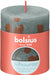 Bolsius Rustiek Printed Stompkaars 80/68 Eucalyptus Green