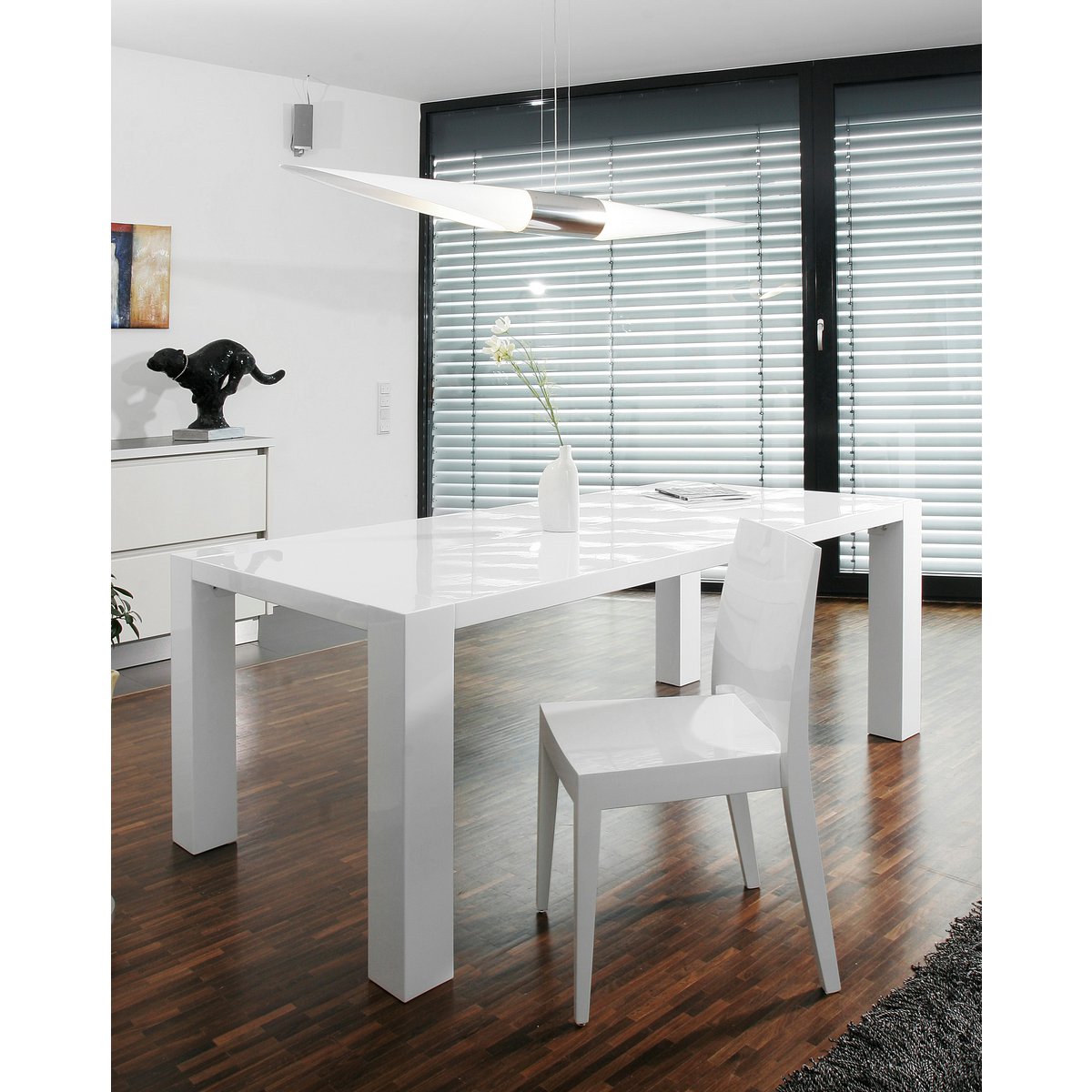 Eettafel 200x100x76 cm wit