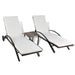 Ligbedden met tafel poly rattan bruin