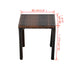 Ligbedden met tafel poly rattan bruin
