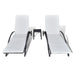 Ligbedden met tafel poly rattan zwart