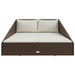 Tuinbed 110x200 cm poly rattan bruin