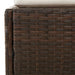 Tuinbed 110x200 cm poly rattan bruin