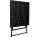 Ligbedden inklapbaar 2 st met tafel poly rattan zwart