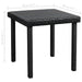 Ligbed met kussen en tafel poly rattan zwart