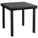 Ligbed met kussen en tafel poly rattan zwart