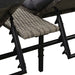 Ligbed met kussen tweepersoons poly rattan grijs