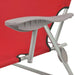 Ligbed met luifel staal rood