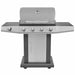 Gas Barbecue Grill met wiel Zilver Staal met Metaal Slang