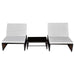 Tuinstoelen 2 st verstelbaar met tafel poly rattan bruin