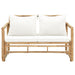 Tuinbank 2-Zits Met Kussens Bamboe 1 crème