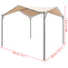 Prieel 4x4 m staal beige