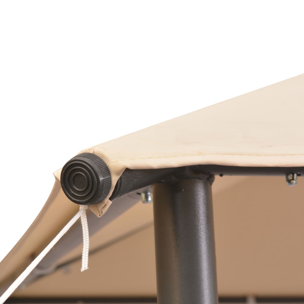 Prieel 3x3 m staal beige