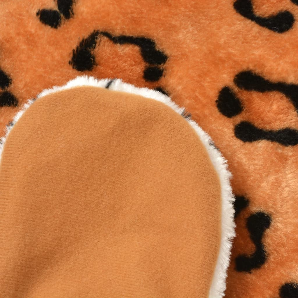 Luipaardvloerkleed pluche 139 cm bruin