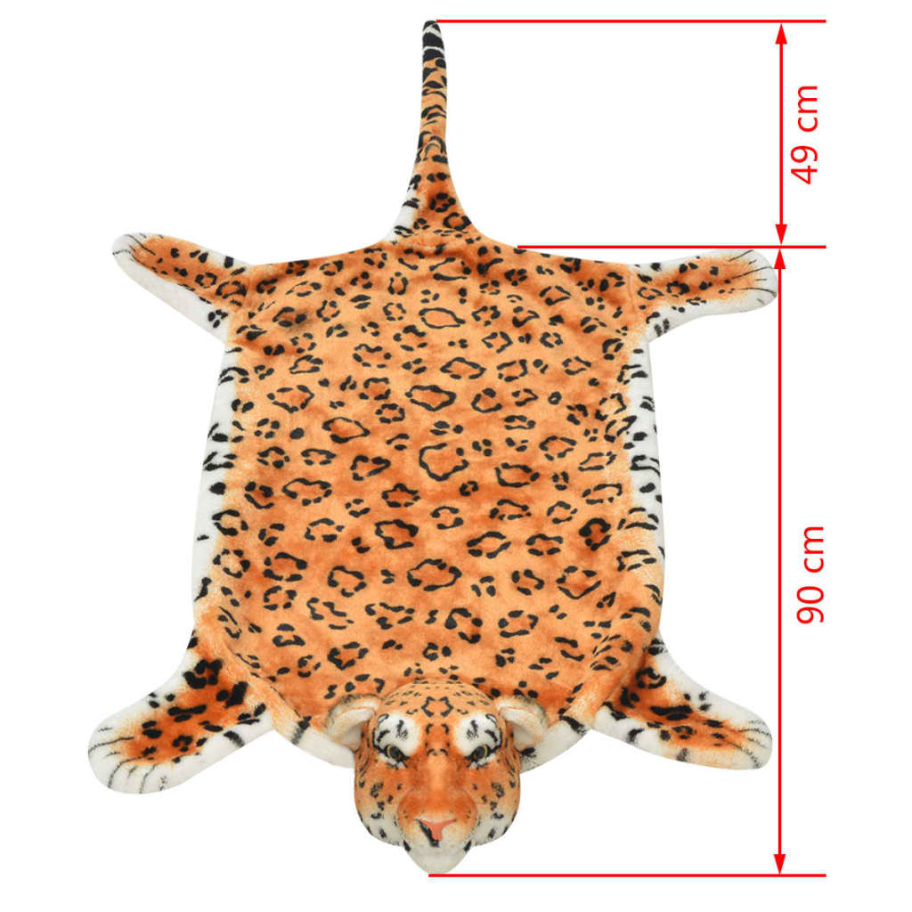 Luipaardvloerkleed pluche 139 cm bruin