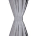 Gordijnen met metalen ringen verduisterend 135x175 grijs 2 st