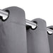 Gordijnen met metalen ringen verduisterend 135x175 grijs 2 st