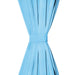 Gordijn met metalen ringen verduisterend 270x245 turquoise