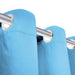 Gordijn met metalen ringen verduisterend 270x245 turquoise