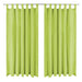 Micro-satijnen gordijnen met lussen 140x175 cm groen 2 st