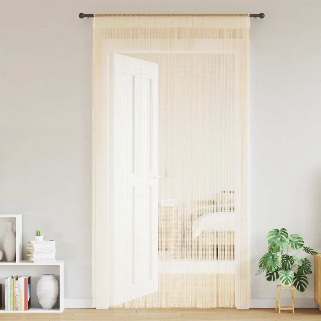 Draadgordijnen 100x250 cm crème 2 st