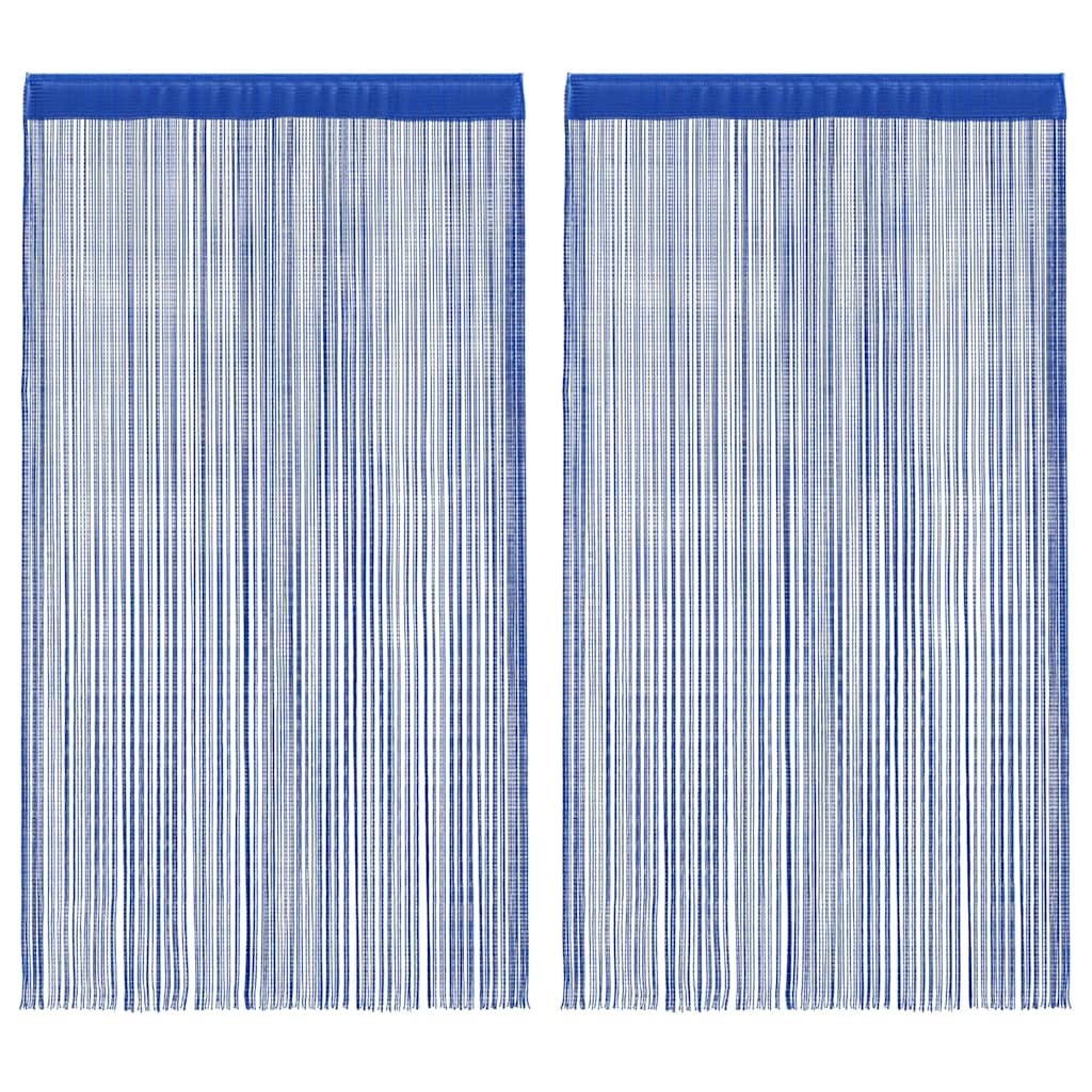 Draadgordijnen 100x250 cm blauw 2 st