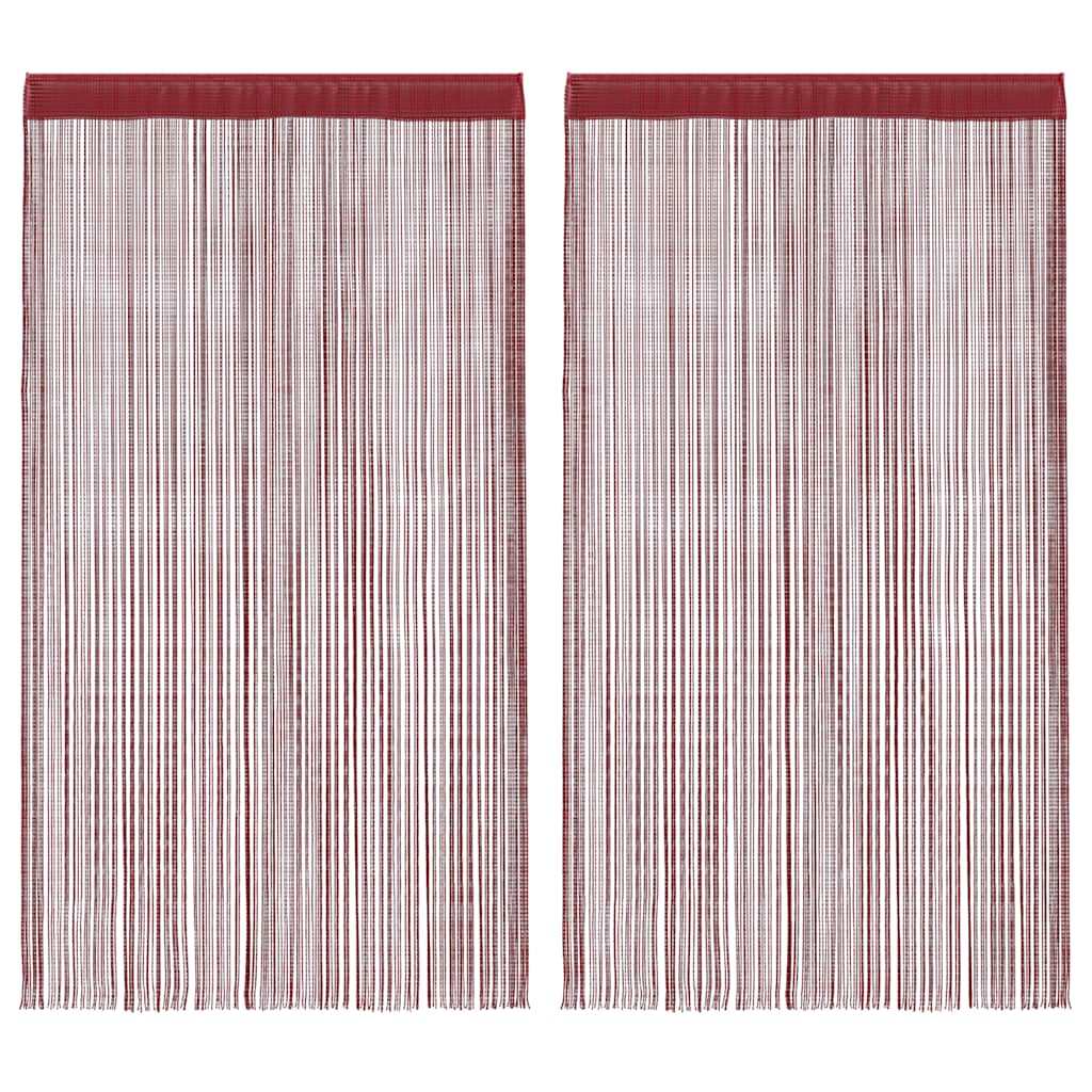 Draadgordijnen 140x250 cm wijnrood 2 st