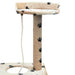 Kattenkrabpaal met sisal krabpalen 150 cm pootafdrukken beige