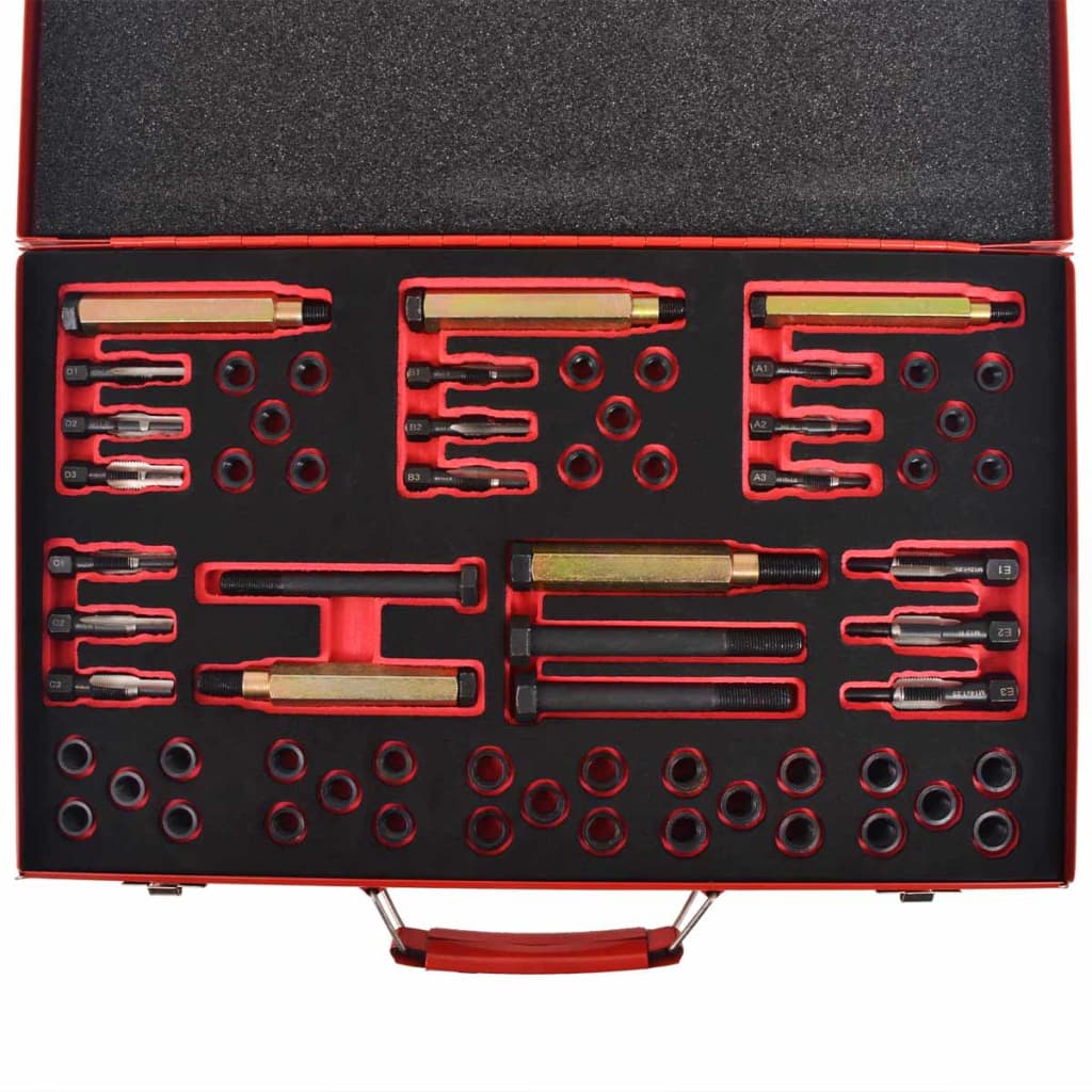 Gloeibougie draad reparatie set M8 M9 M10 M12 63-delig