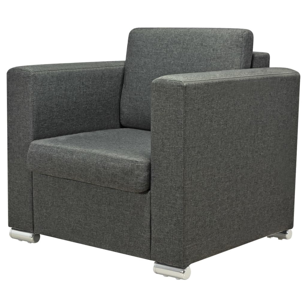 Fauteuil stof donkergrijs