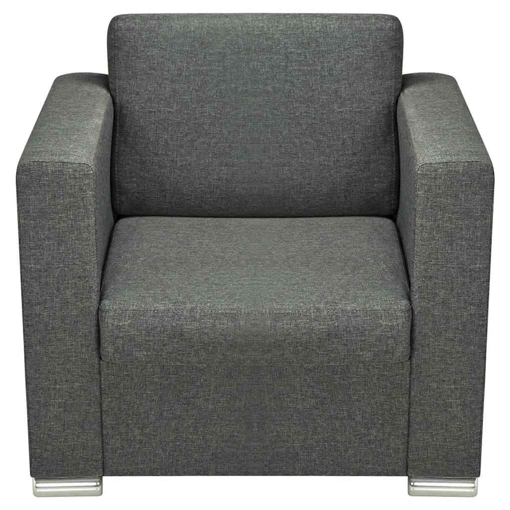 Fauteuil stof donkergrijs