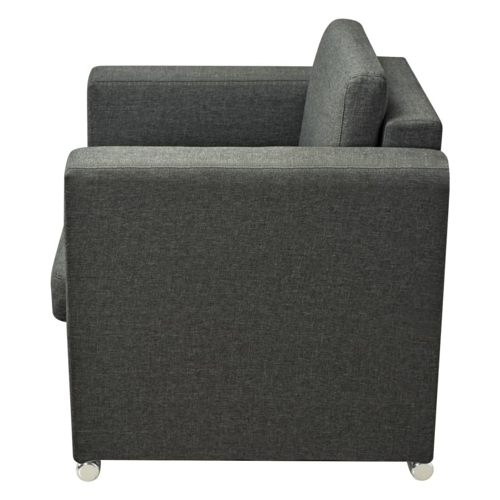 Fauteuil stof donkergrijs