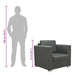 Fauteuil stof donkergrijs