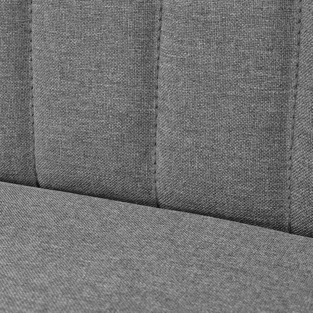 Bank 117x55,5x77 cm stof lichtgrijs