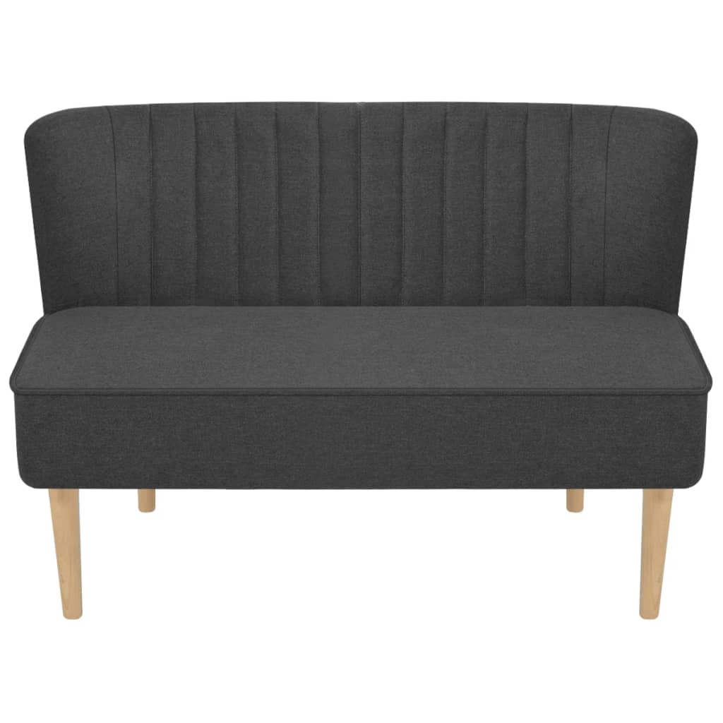 Bank 117x55,5x77 cm stof donkergrijs