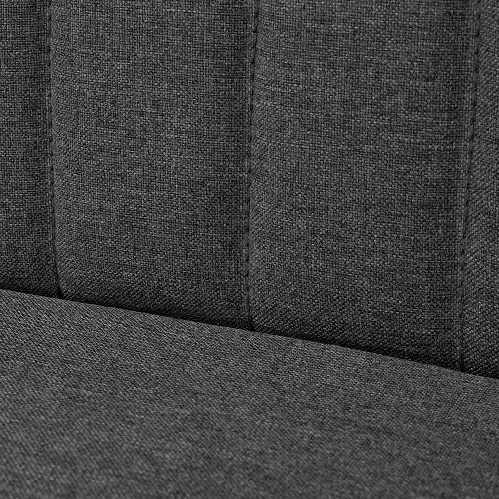 Bank 117x55,5x77 cm stof donkergrijs