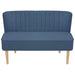Bank 117x55,5x77 cm stof blauw