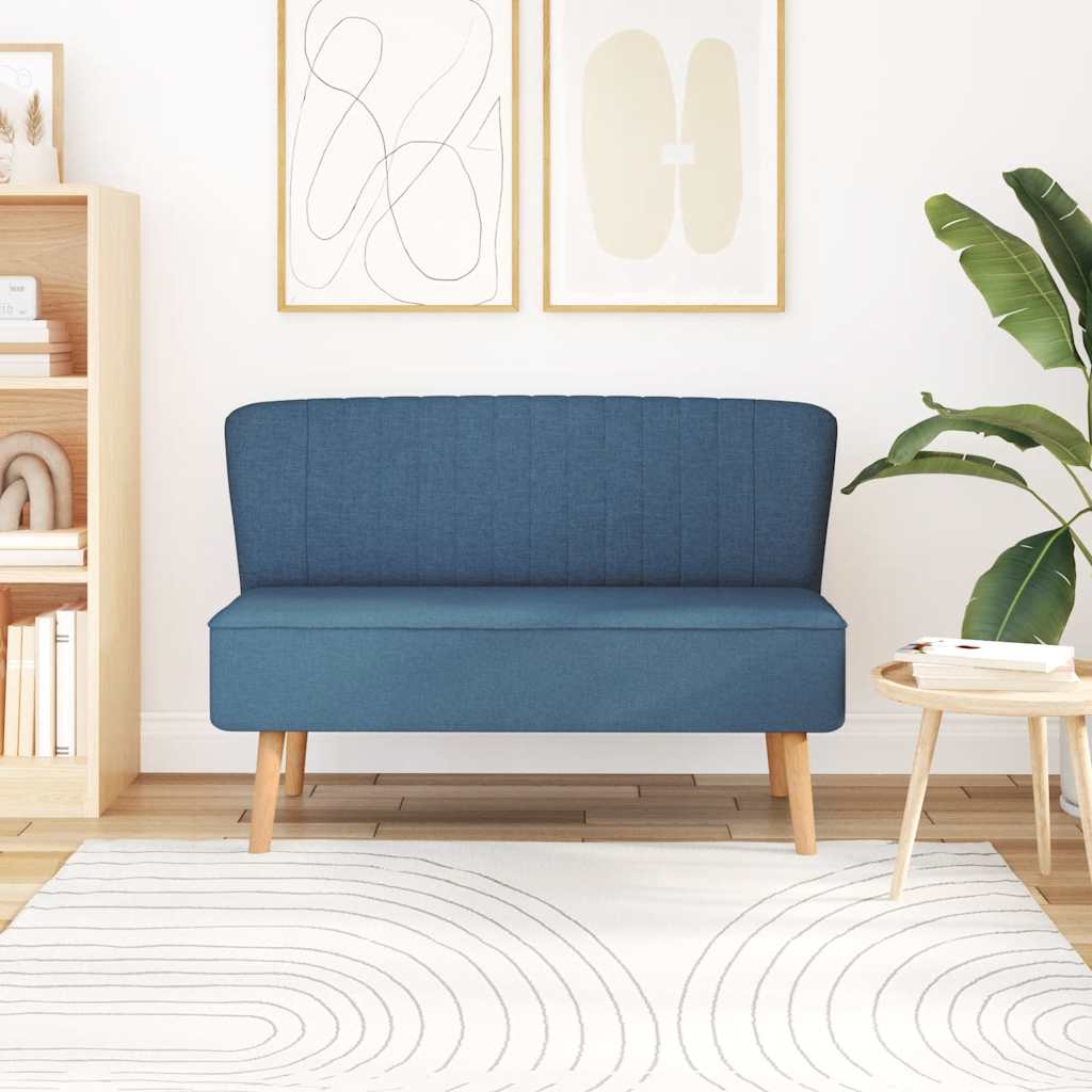 Bank 117x55,5x77 cm stof blauw