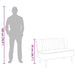 Bank 117x55,5x77 cm stof groen