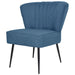 Cocktailstoel stof blauw