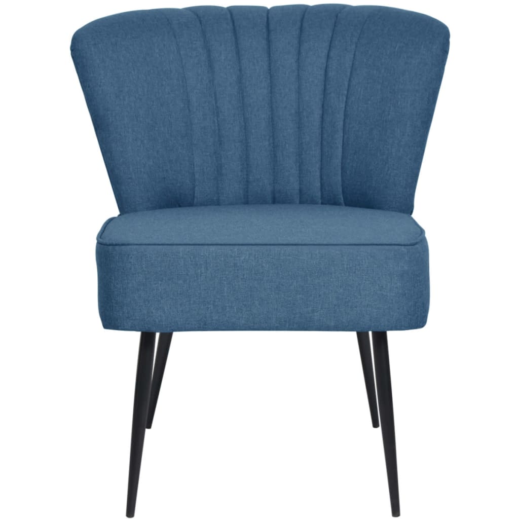 Cocktailstoel stof blauw