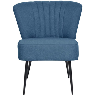 Cocktailstoel stof blauw