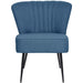 Cocktailstoel stof blauw